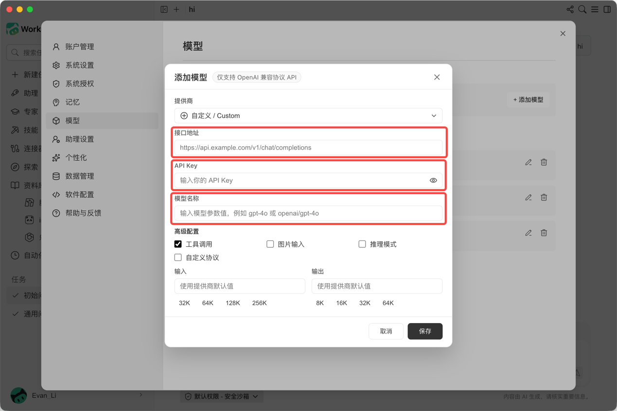 WorkBuddy Custom Provider